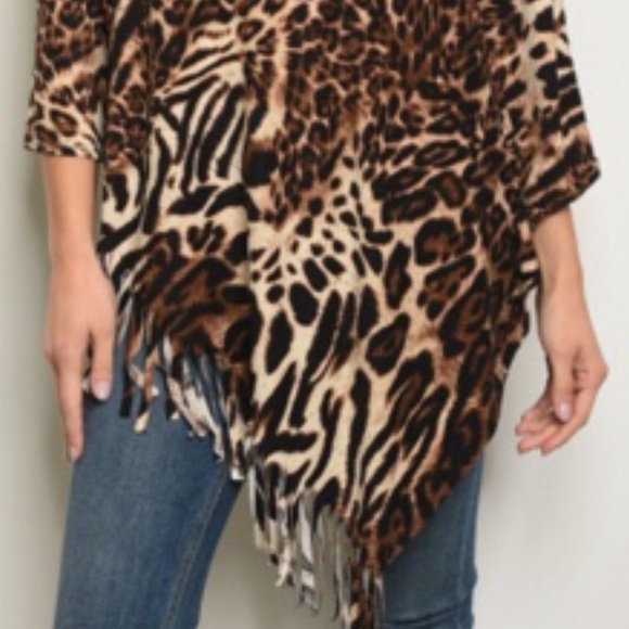 ❤️Fun leopard print poncho - Picture 5 of 8